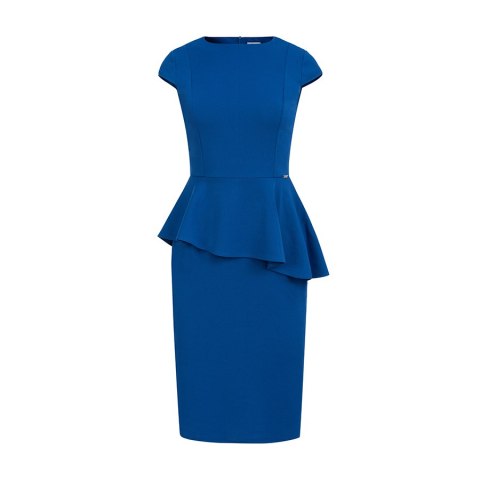192-7 Elegancka sukienka MIDI z baskinką - CHABROWA 192-7 Elegancka sukienka MIDI z baskinką - CHABROWA